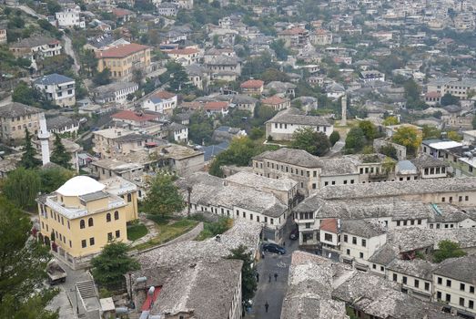 Gjirokastra old town in Albania