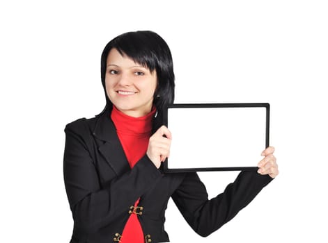 woman using digital tablet computer