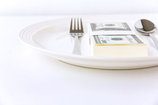 Concept image of food money