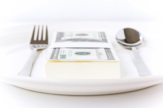 Concept image of food money