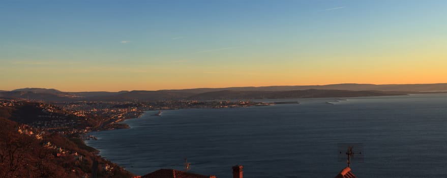 View of the Gulf of Trieste, Italy
