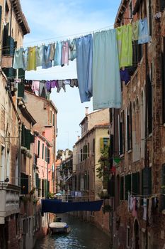 Clothes hanging to dry on a clothes-line