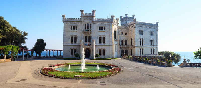 View of Miramare castle, Trieste - Italy