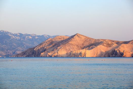 View of Baska, Krk island in Dalmatia - Croatia