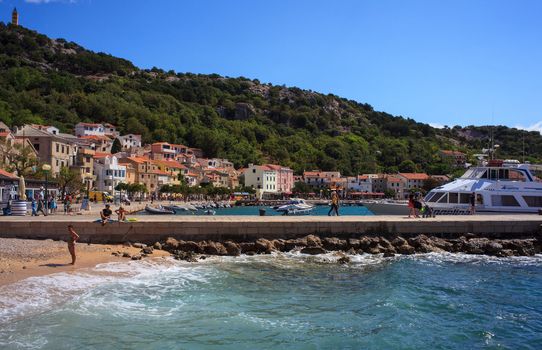 View of Baska, Krk island in Dalmatia - Croatia