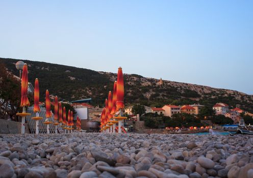 View of Baska, Krk island in Dalmatia - Croatia