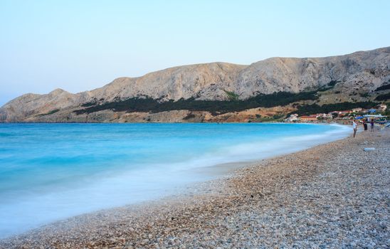 View of Baska, Krk island in Dalmatia - Croatia