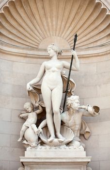 Venus statue inside a niche, Trieste - Italy