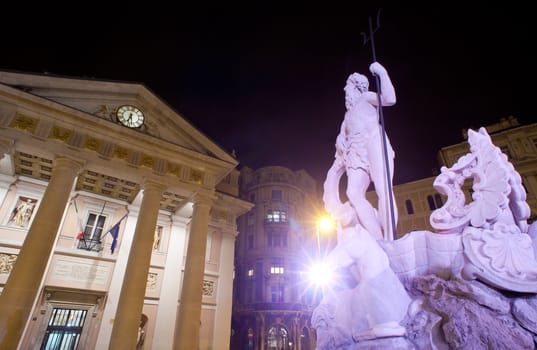 View of Stock exchange building in Trieste - Italy