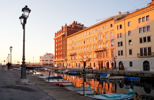 View of Gopcevich Palace, Trieste - Italy