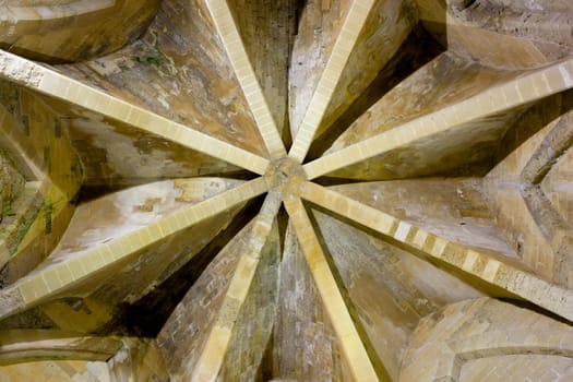 View of Ceiling of Frederick tower, Enna - Italy