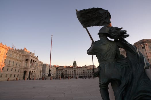 View of Bersaglieri monument in Trieste - Italy