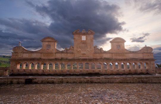 Granfonte, Baroque fountain in Leonforte, Sicily - Italy