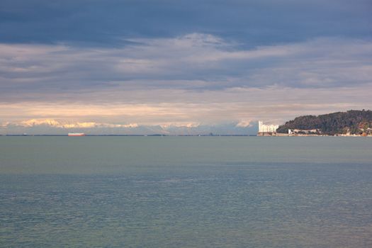 View of famous Miramare castle in Trieste - Italy