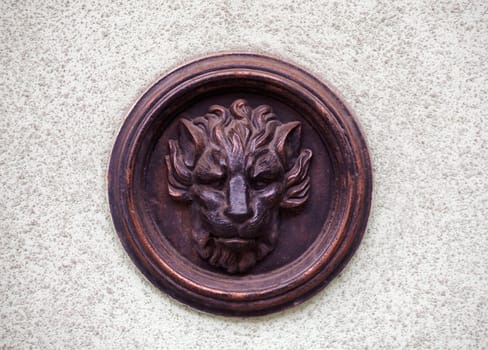 Lion sculpture, decoration for building