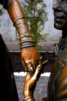 Sculpture of lovers in Kiev, Ukraine