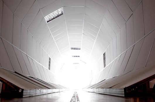 Photo of a white tunnel