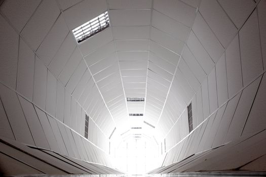 Photo of a white tunnel