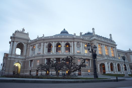 View of Opera and ballet house in Odessa, Ukraine