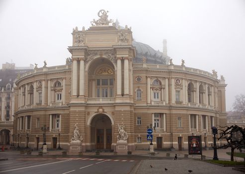 View of Opera and ballet house in Odessa, Ukraine