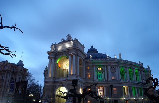 View of Opera and ballet house in Odessa, Ukraine