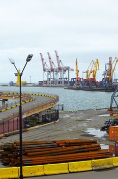Cargo port in Odessa, Ukraine