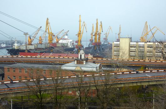 Cargo port in Odessa, Ukraine