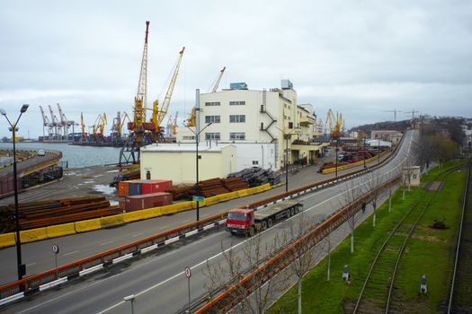 Cargo port in Odessa, Ukraine
