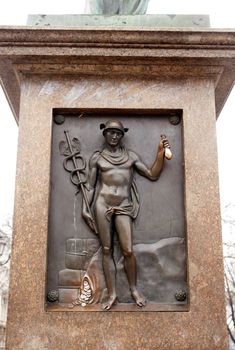 Hermes High relief on monument to Rishelie Dyuk, Odessa