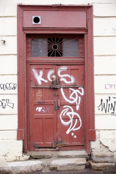 Door of a poor house