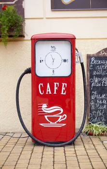 Photo of a Red petrol pump