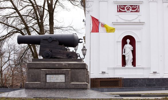 Old cannon, Palace of the City Council, Odessa - Ukraine