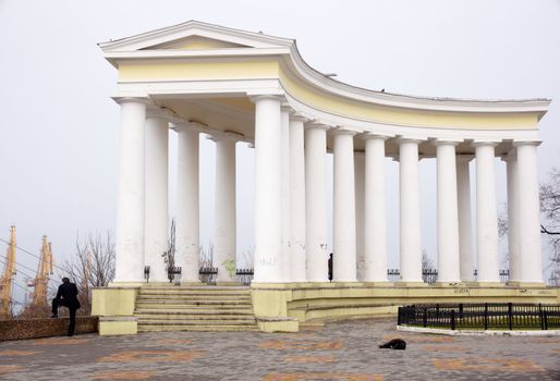 View of Temple next to Voronzov building, Odessa