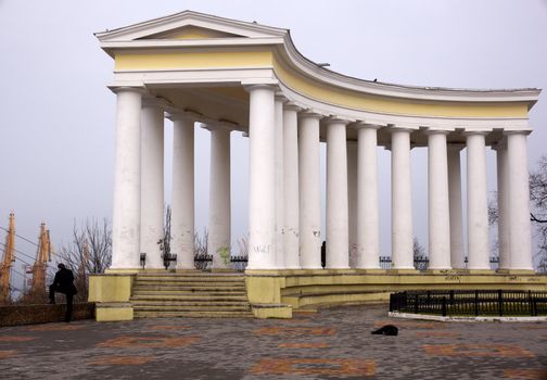 View of Temple next to Voronzov building, Odessa