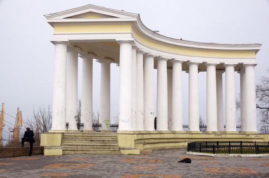 View of Temple next to Voronzov building, Odessa