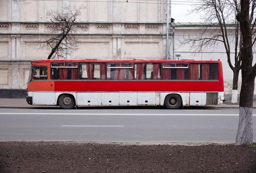 Old bus in Odessa, ukraine