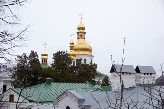 View of Pechersk Lavra monastery in Kiev, Ukraine