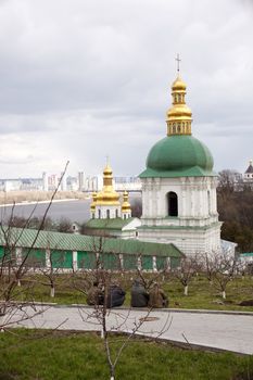 View of Pechersk Lavra monastery in Kiev, Ukraine