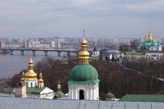 View of Pechersk Lavra monastery in Kiev, Ukraine