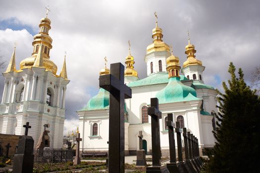 View of Pechersk Lavra cemetary in Kiev, Ukraine