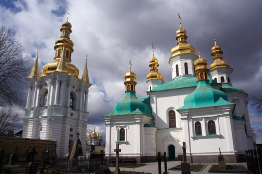View of Pechersk Lavra cemetary in Kiev, Ukraine