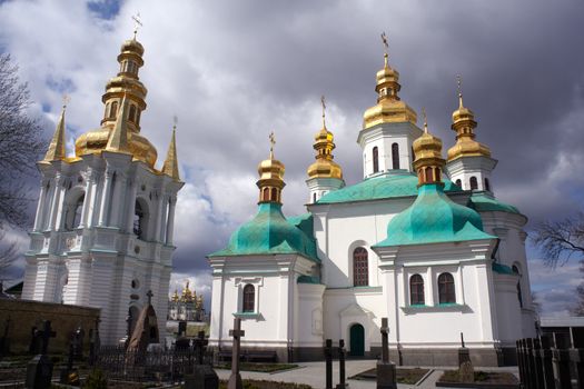 View of Pechersk Lavra monastery in Kiev, Ukraine