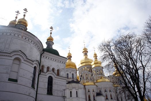 View of Pechersk Lavra monastery in Kiev, Ukraine