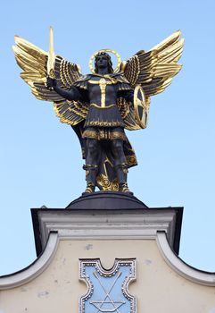 Archangel Michael Saint patron of Kiev in independence square, Kiev