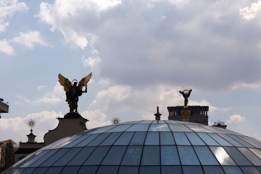 Viev of Glass dome in Kiev