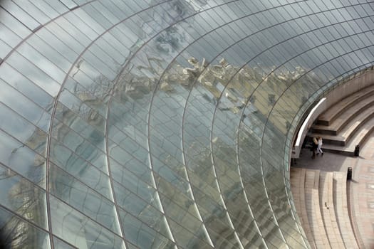 Viev of Glass dome in Kiev