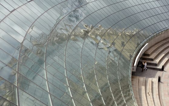 Viev of Glass dome in Kiev