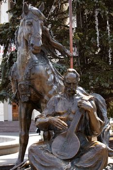 Statue Of Cossack Mamay, Indipendence square in Kiev