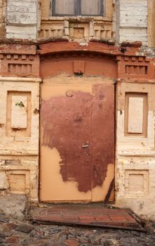 Door of a house being demolished