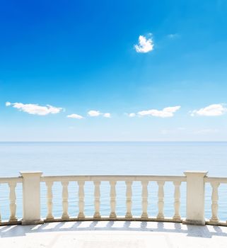 View of the sea from a hotel terrace